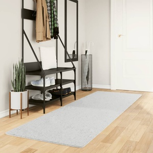 vidaXL Килим OVIEDO с къс косъм, сив, 80x250 см (375531)
