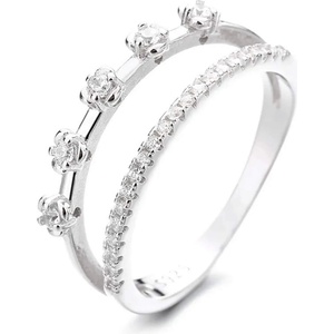 Silenti Jewelry Сребърен пръстен "Роза" - 7 - 54.5мм (17.2мм диам. )