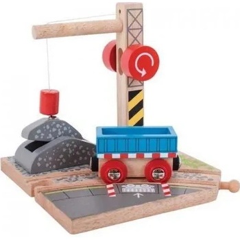 Bigjigs Rail Žeriav so štrkom