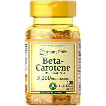 Image 1 of Puritan's Pride Beta-Carotene 10000 IU [100 Гел капсули]