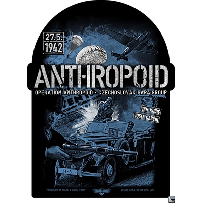 Samolepka Antropoid - farebná
