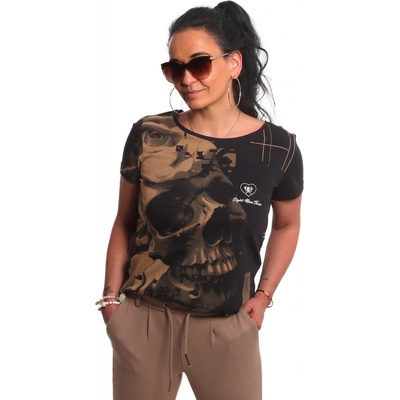 Yakuza Death Rose Curved Crew Neck GSB24145 Černé