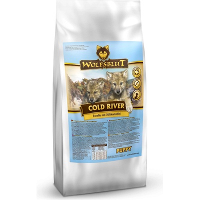 Wolfsblut Cold River Puppy pstruh s batátmi 15 kg