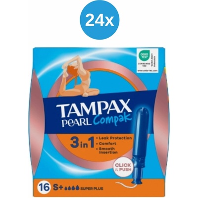 Tampax Compak Super plus Pearl tampóny 24 x 16 ks