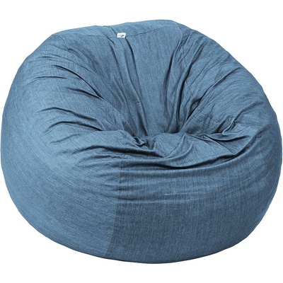 PUFRELAX Пуф, Барбарон, 600л. , King Size - Denim, Перящ се калъф, Трансформира се в легло, Пълнеж с микс от мемори пяна и дунапрен, Гама Premium (PUF-M-K-PT-DEN)