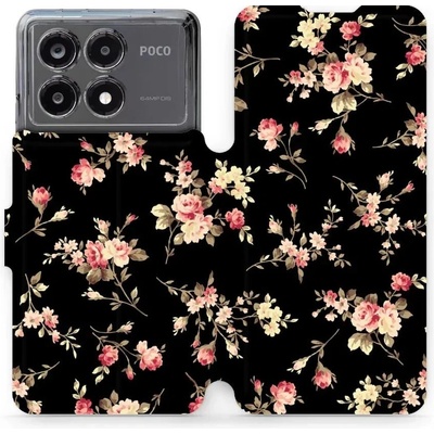 Mobiwear - Xiaomi Poco X6 Pro 5G - VD02S Květy na černé