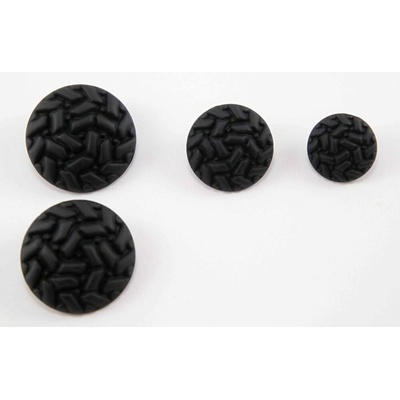 Luxusný kovový gombík - hrubá výzdoba - matný - čierny - priemer 2,8 cm