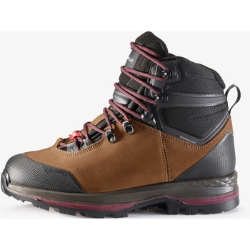Simond dámské turistické vysoké kožené nepromokavé boty MT 100 široké