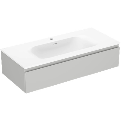 Mexen Orio шкаф за баня 100 см с мивка Vela, 1 чекмедже, сив мат/бял мат (91A10-10023-1-BF62-W23M01)