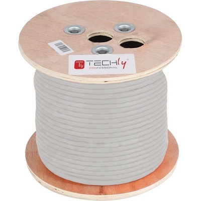 TECHLY ITP-C6A-FLS305 Кабел за усукана двойка Cat6A SFTP 305м 100% CU Сив (ITP-C6A-FLS305)