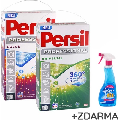 Persil Action Pack Professional Color + univerzálny prášok na pranie 2 x 130 PD + darček