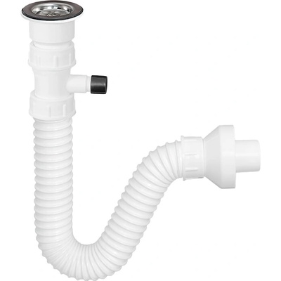 TEXO FLEXI dřezový sifon s výpustí a s pračkovým vývodem, DN 40 – Sleviste.cz