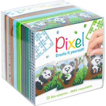 Pixelhobby Креативен комплект с пиксели Pixelhobby Classic - Куб, Панди (29020-Pandas)