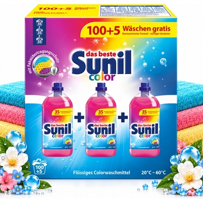 Sunil Color prací gel 3 x 1,925 l 105 PD