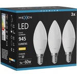 Mexen Nova 3x LED крушка E14, C37, 9W, Топла - 3000K, 945 lm - L102-E14-0930-01x03 (L102-E14-0930-01x03)