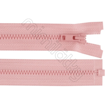 Zip kostěný dělitelný VISLON® No 3 růžová sv. 40 cm YKK