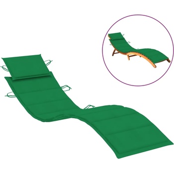 Image 1 of vidaXL Шалте за шезлонг, зелено, 186x58x4 см, Оксфорд плат (314163)