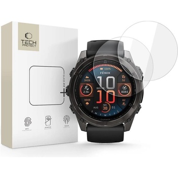 Tech-Protect 2 броя стъклени протектори за Garmin Fenix 8 (51mm) от Tech Protect Glass Fit+ - Clear (5906302318926)