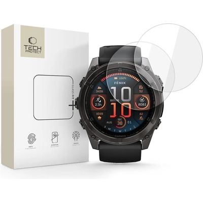 Tech-Protect 2 броя стъклени протектори за Garmin Fenix 8 (51mm) от Tech Protect Glass Fit+ - Clear (5906302318926)