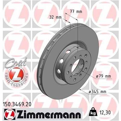 Brzdový kotúč ZIMMERMANN 150.3469.20