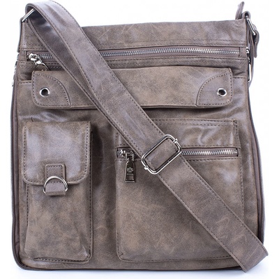 Jennifer Jones Praktická crossbody kabelka přes rameno 3427-2 hnědá