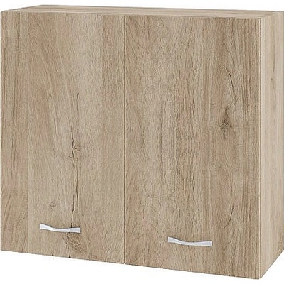 ИРИМ Горен шкаф с две врати и рафт Сити АРДА-4 дъб сонома арвен / дъб сонома арвен 80 см