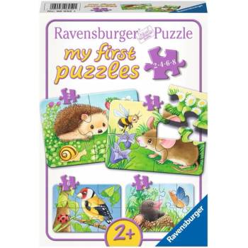 Image 1 of Ravensburger Пъзел Ravensburger 4 в 1 - Животни в градината (06952)