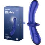  Стъклено дилдо с два различни края, 20см. - Double Crystal Blue (SATISFY438)