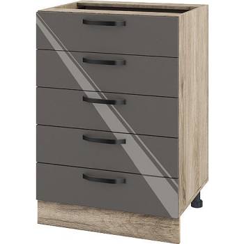 ИРИМ Долен кухненски шкаф Сити АРФ-Антрацит гланц-05-29 60 см