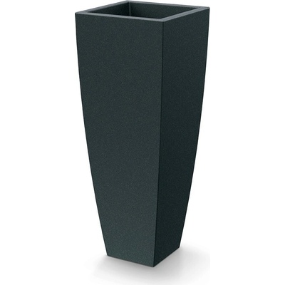 Prosperplast Plastový květináč MOODAS SQUARE HIGH 40 cm tmavě šedý