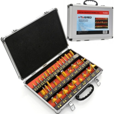 Tagred Tvarové frézy na dřevo s kuličkovými ložisky, 35 ks TA4002