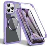 Techsuit Калъф за iPhone 16 Pro + Протектор - ColorVerse 360 MagSafe MagSafe Series - лилав