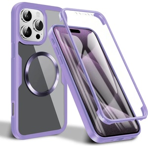 Techsuit Калъф за iPhone 16 Pro + Протектор - ColorVerse 360 MagSafe MagSafe Series - лилав