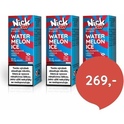 Nick SW WATERMELON ICE 10 ml 16 mg 3 ks