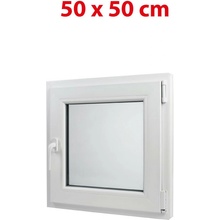 Okna hned Aplast 60 Plastové okno 50 x 50 cm otevíravě-sklopné pravé bílé pro vedlejší prostory