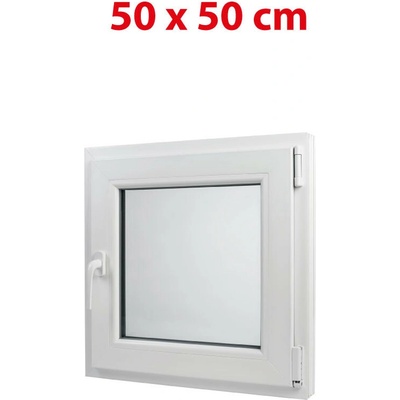 OKNA HNED Plastové okno (50 × 50 cm) otevíravě-sklopné pravé bílé pro vedlejší prostory Aplast 60