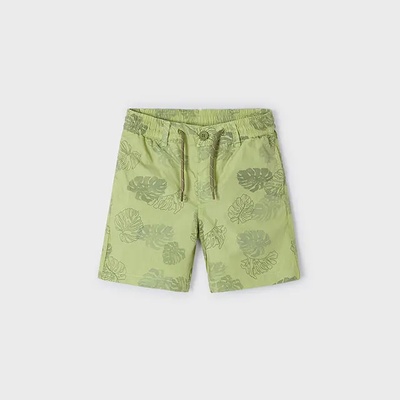 Mayoral Къси панталони щампи на палми в зелено каки за мини момче Mayoral