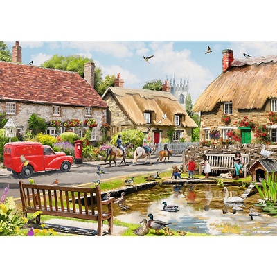 Trefl - Puzzle Puzzle Premium Plus Tea Time: Summer Village - 1 000 piese