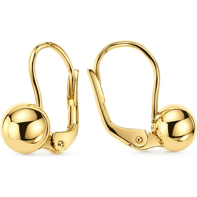 Argento Pozlátené strieborné náušnice - guľky, priemer 6 mm 66907
