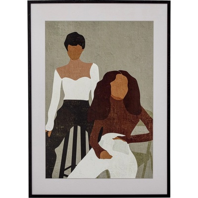 Dekorativní obraz v rámu 52x72 cm LILIAN Bloomingville - černý