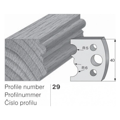 IGM profil 029 - pár omezovačů 40x4mm SP