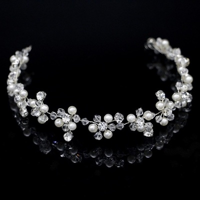Naishide Jewelry Perličková čelenka do vlasů s kamínky
