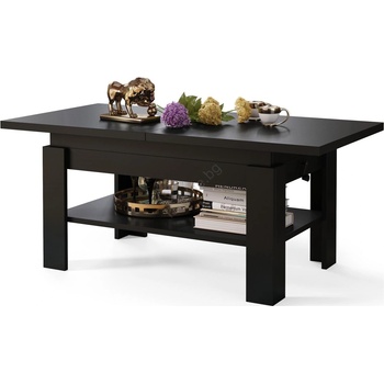 Mazzoni Разтегателна конферентна/трапезна маса roy с повдигащ се плот, черна (mz0023)