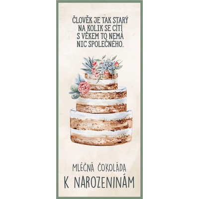 Bohemia Gifts Mléčná K narozeninám 100 g