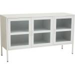 Premier Housewares Бяла стоманена витрина 140x80x45 cm Acier - Premier Housewares (2406599)