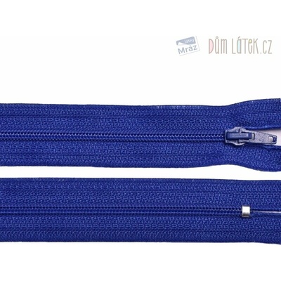 Zips špirálový 3mm nedeliteľný 40cm modrý