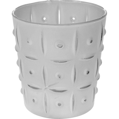 Home Styling Collection Skleněná dekorační lucerna, průměr 9,5 cm, bílý bílý