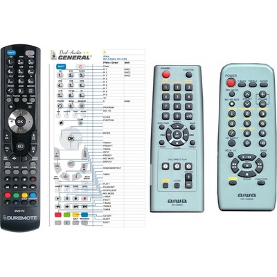 GENERAL AIWA RC-CAS01, RC-CAS03, RC-CAS07, RC-CAS10 - съвместимо дистанционно управление на марката General (RC-CAS01, RC-CAS03, RC-CAS07, RC-CAS10)