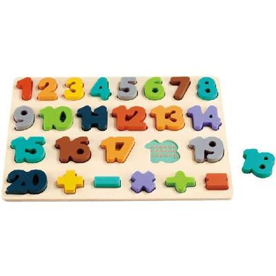 Baby Mix Drevené puzzle čísla