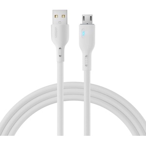 JOYROOM Кабел Joyroom S-UM018A13, USB към MicroUSB, 2.4A, 2m, бял (S-UM018A13W2)